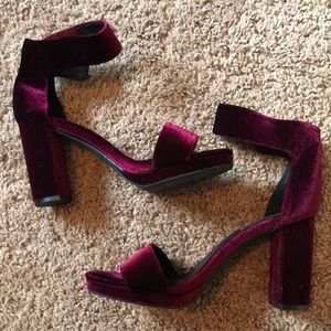 Jeffery Campbell Lindsay velvet high heel shoes 8